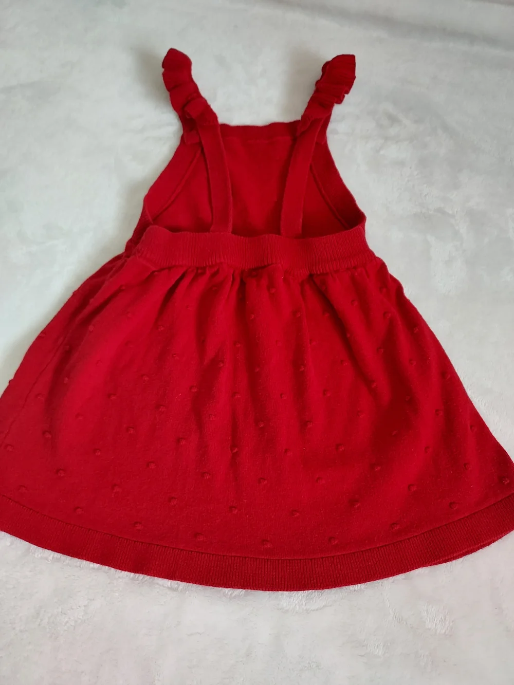 Carter's Red Dot Knit Jumper Dress 24mo Holiday Christmas Pictures Casual Party